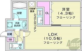 北海道札幌市豊平区豊平六条3丁目（賃貸マンション1LDK・1階・34.74㎡） その2