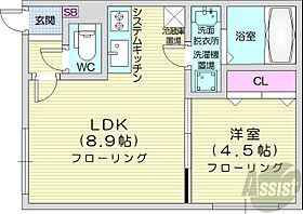 北海道札幌市中央区南十条西12丁目（賃貸マンション1LDK・4階・30.72㎡） その2