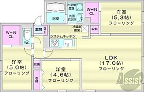 仮)SENNA北42東17MS  ｜ 北海道札幌市東区北四十二条東17丁目（賃貸マンション3LDK・1階・73.64㎡） その2