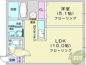 北海道札幌市中央区南七条西12丁目（賃貸マンション1LDK・4階・35.10㎡） その2