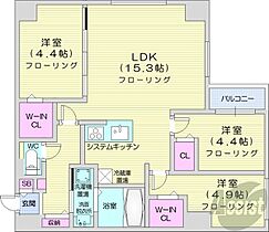 北海道札幌市中央区南六条西12丁目1301-3（賃貸マンション3LDK・6階・68.79㎡） その2