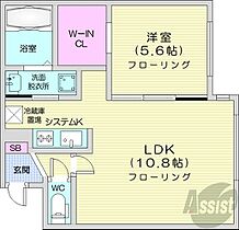 北海道札幌市中央区南八条西8丁目（賃貸マンション1LDK・2階・37.08㎡） その2