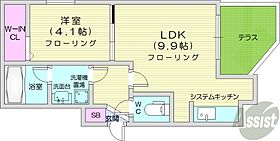 レスツオン北13  ｜ 北海道札幌市東区北十三条東4丁目（賃貸マンション1LDK・1階・36.15㎡） その2