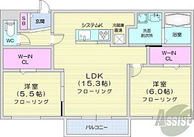 北海道札幌市西区発寒七条11丁目（賃貸マンション2LDK・2階・59.78㎡） その2