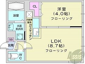 北海道札幌市中央区南十七条西6丁目（賃貸マンション1LDK・3階・28.50㎡） その2