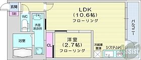 北海道札幌市中央区南五条西11丁目（賃貸マンション1LDK・4階・33.82㎡） その2