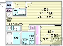 STEADY　STATE　Motomachi 4階1LDKの間取り