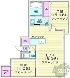 間取図画像 2LDK