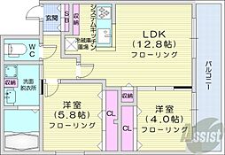 MJsquare KOTONI 2LDKの間取図画像
