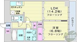 札幌三善第2ビル 1LDKの間取図画像