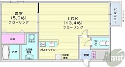 CREANORTH15A 1LDKの間取図画像