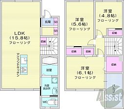 クレスタ 3LDKの間取図画像