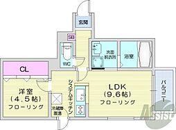 センテナリオL175 1LDKの間取図画像