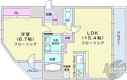 アクティ麻生南2 1LDKの間取図画像