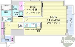 アルテシア 1LDKの間取図画像