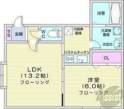 アビタ191 1LDKの間取図画像
