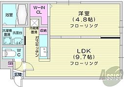 Montd'Or 1LDKの間取図画像