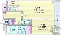 D'グラフォート札幌ステーションタワー 1LDKの間取図画像