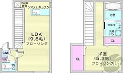 グランメールRA・N23 1LDKの間取図画像