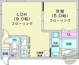 シェラトン札幌菊水 1LDKの間取図画像