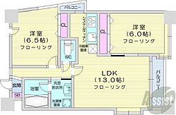 ノヴァ大通-2 2LDKの間取図画像