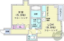 戸佐ビル 1LDKの間取図画像