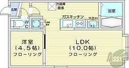 RITZ宮の森 1LDKの間取図画像