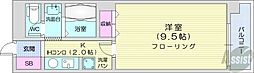 リゾルテ中央 1Kの間取図画像