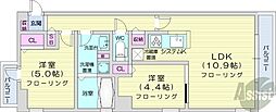 ヴォーネン円山裏参道 2LDKの間取図画像
