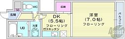 N216 1DKの間取図画像