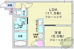 ザレジデンス 1LDKの間取図画像