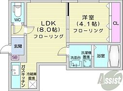 アールズグランデ 1LDKの間取図画像