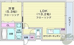 プレシャスレジデンス元町 1LDKの間取図画像