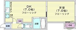 グレース麻生 1LDKの間取図画像