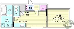 ル・レーブ 1DKの間取図画像