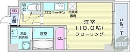 ブルースカイ北20 ワンルームの間取図画像