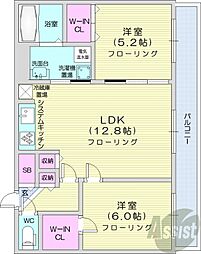 PARKVILLAGEサッポロ 2LDKの間取図画像