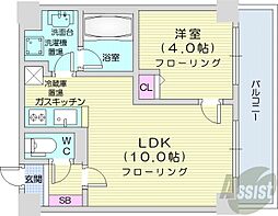 イリオスエフタ 1LDKの間取図画像