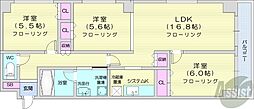 COMFORIA北三条 3LDKの間取図画像