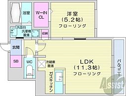 ベラージオN22 1LDKの間取図画像