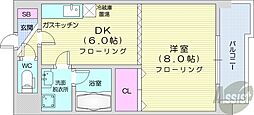 ル・クラシック33 1DKの間取図画像