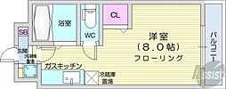 第8木村ビルサザンシティ16 1Kの間取図画像