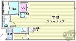 マイルーム38 ワンルームの間取図画像