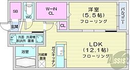 ガーデンテラス4C 1LDKの間取図画像