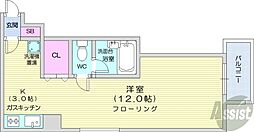 KOYAS6 ワンルームの間取図画像