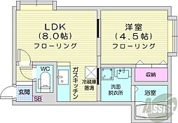 アーバンプラザ 1LDKの間取図画像