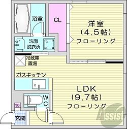 サンテモンターニュ 1LDKの間取図画像