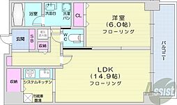 D'グラフォート札幌ステーションタワー 1LDKの間取図画像