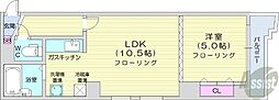 ミラバ札幌中央 1LDKの間取図画像