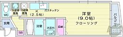 東洋ハイツA 1Kの間取図画像